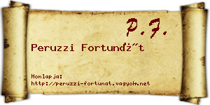 Peruzzi Fortunát névjegykártya